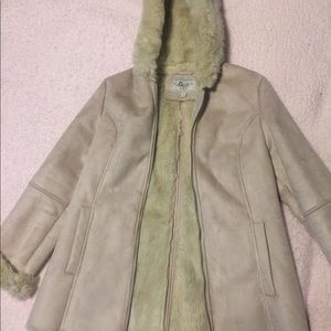 Bass faux suede/fur coat